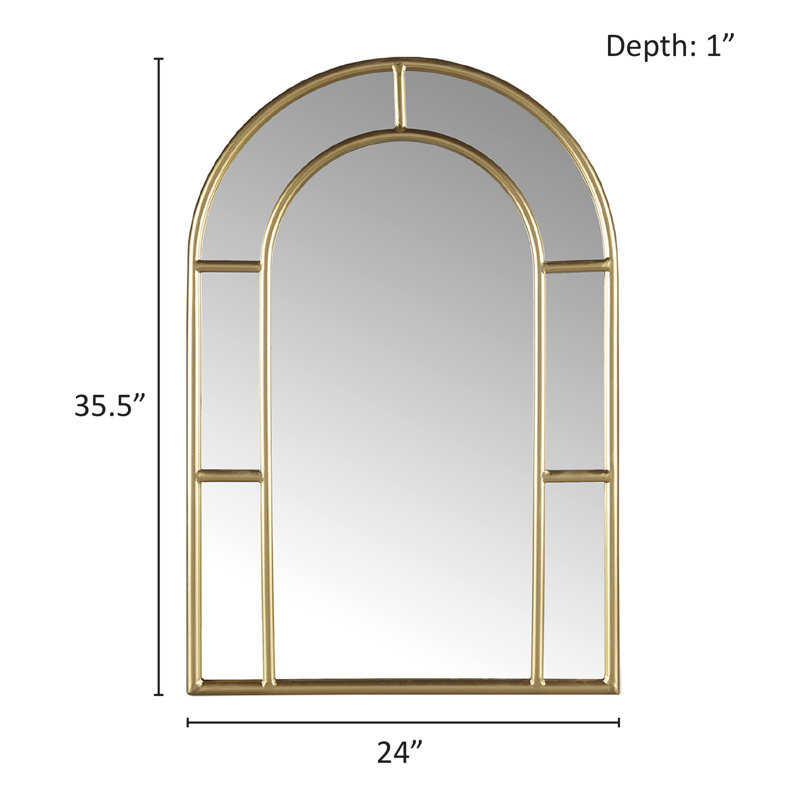 510 Design Regina Gold Arched Wall Mirror Wayfair Canada